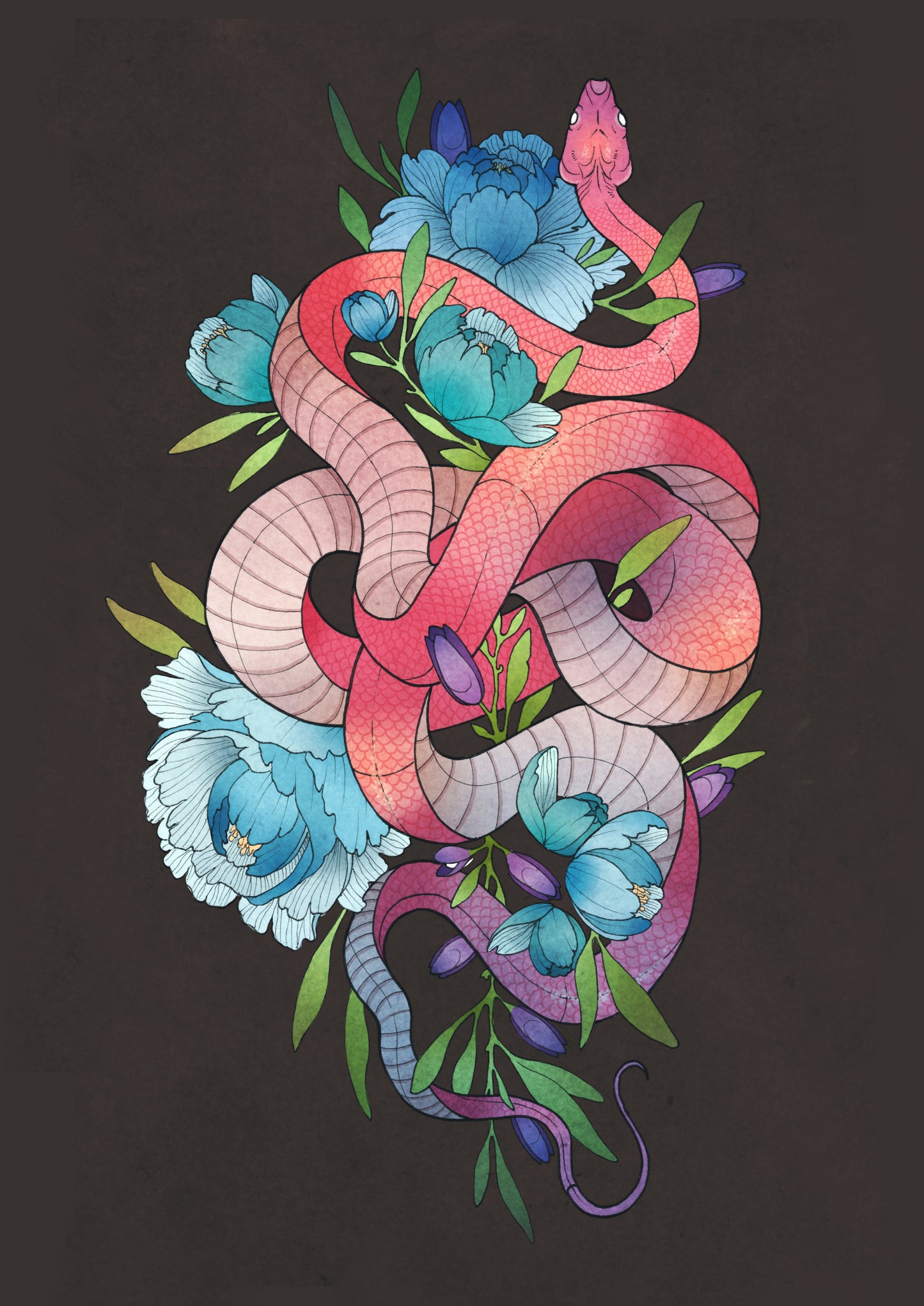 Peonies - Digital Print (A4)